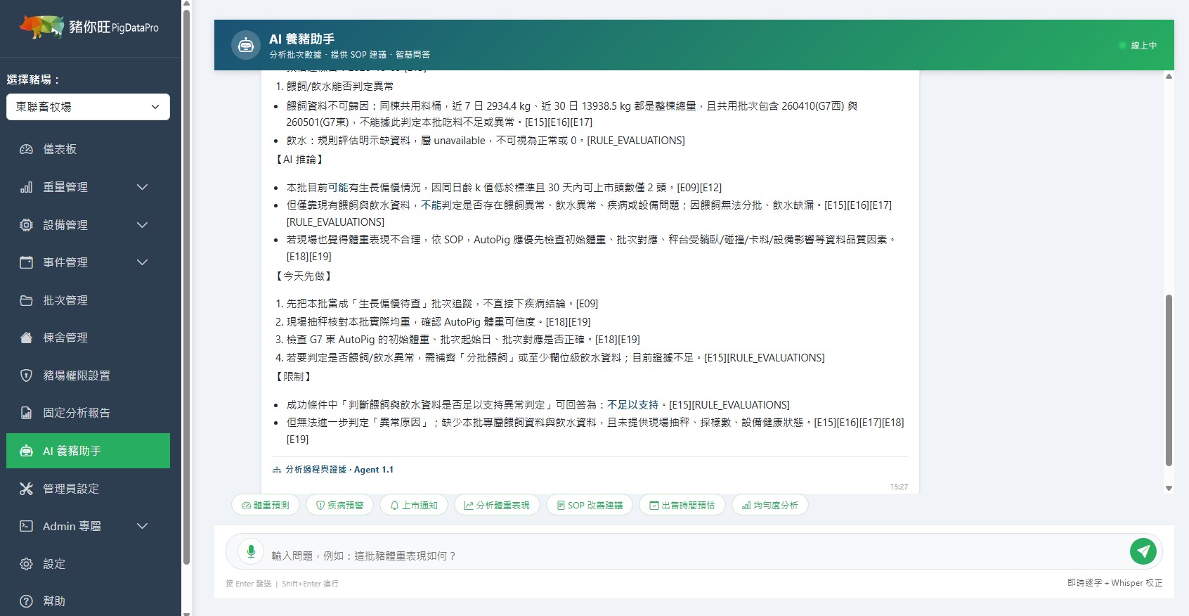 AI 養豬助手回答續